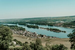 Aerial View of Rudesheim am Rhein in Germany in Summer